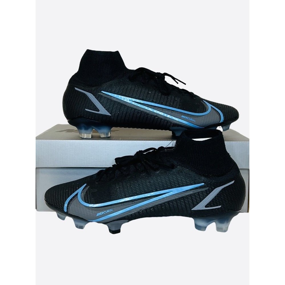Nike Mercurial Superfly 8 Elite FG Black Photo Blue CV0958-004 Mens Size 11.5